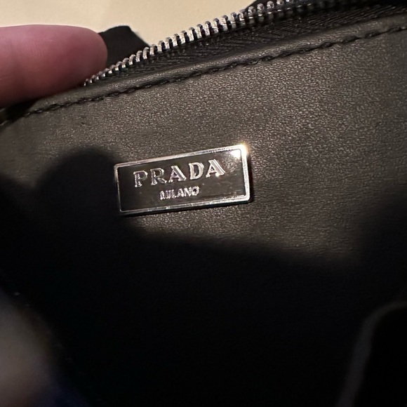 Prada Metallic Leather Mini Bag In Silver - Picture 9 of 12